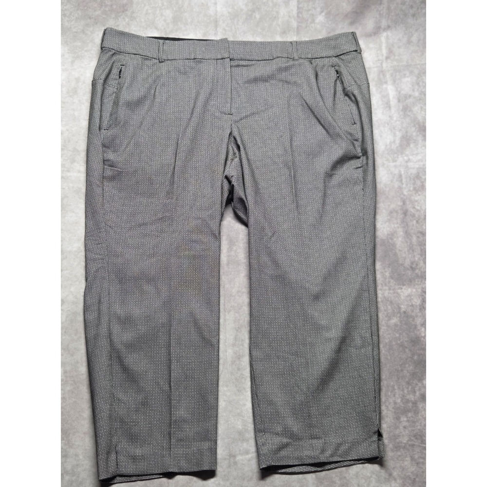 Lane Bryant 4-Season Pants Wms 26P Petite Grey Stretch Fabric Ankle Mid Rise NWT